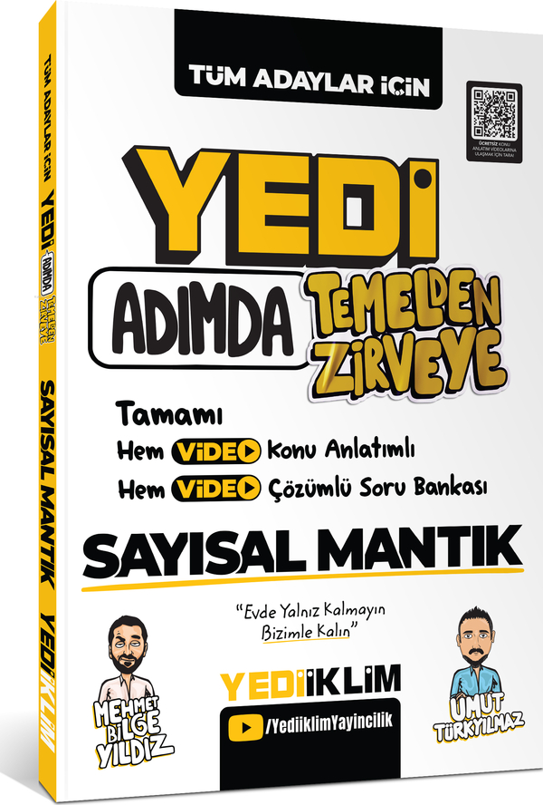 Yedi Adımda Temelden Zirveye Sayısal Mantık Video ;Konu Anlatımlı Video Çözümlü Soru Bankası