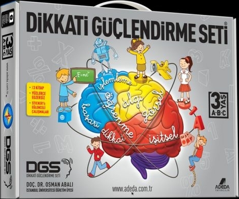 Dikkati Güçlendirme Seti Ana Sınıfı 3 Yaş (3 Kitap Karton Kutu Set) Osman Abalı