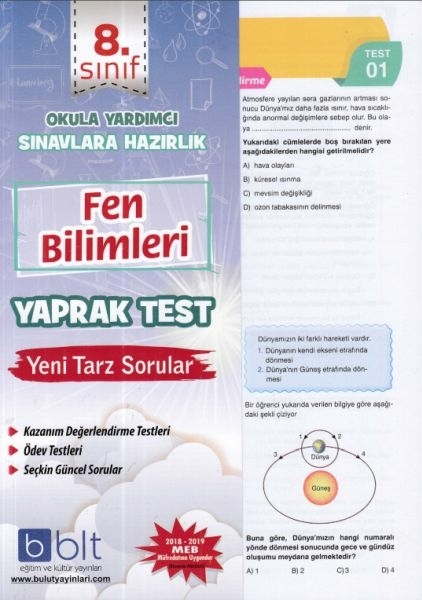 Bulut 8. Sınıf Fen Bilimleri Yaprak Test Kolektif
