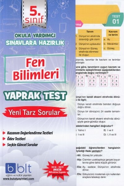 Bulut 5. Sınıf Fen Bilimleri Yaprak Test (Yeni) Kolektif