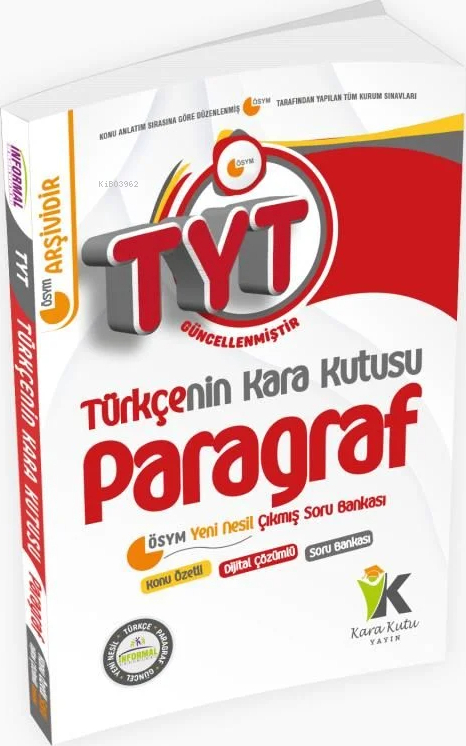 İnformal 2018 YKS Türkçenin Kara Kutusu Paragraf Tamamı Çözümlü Konu Özetli Soru Bankası 2.Cilt