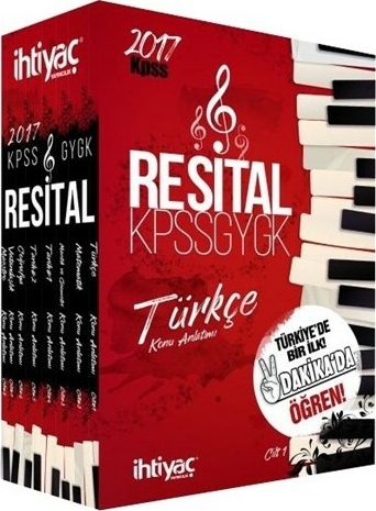 İhtiyaç 2017 Resital KPSS Genel Yetenek Genel Kültür Konu Anlatımlı Set (8 Kitap)
