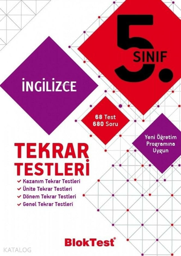 BlokTest Yayınları 5. Sınıf İngilizce Tekrar Testleri BlokTest