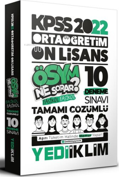 2022 KPSS Ortaöğretim Ön Lisans GK-GY Tamamı Çözümlü 10 Fasikül Deneme