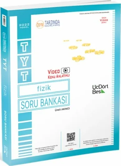 Üç Dört Beş Yayınları TYT Fizik Soru Bankası 2020 Model Üç Dört Beş Ümit Akıncı