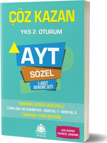 Çöz Kazan Yayınları AYT Sözel 5 Adet Deneme Seti
