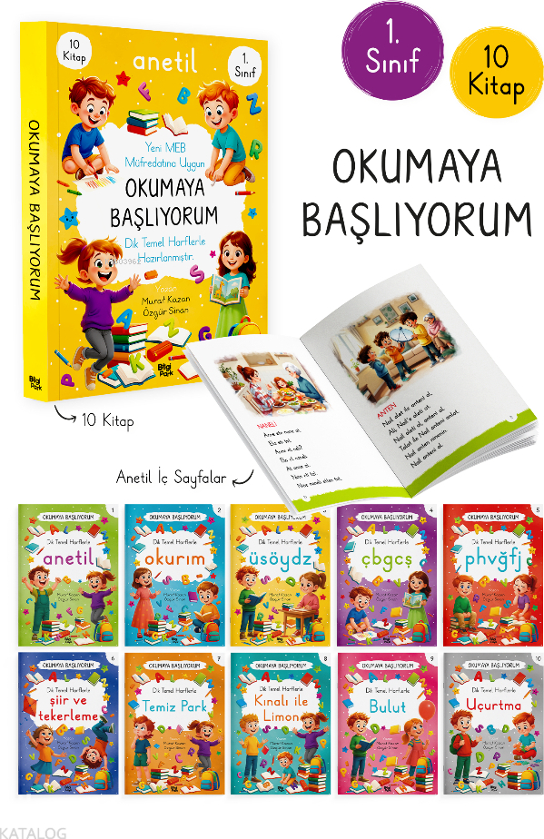 Okumaya Başlıyorum – ANETİL 10 Kitap Murat Kazan - Özgür Sinan