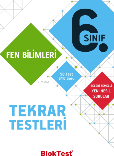6.Sınıf Bloktest Fen Bilimleri Tekrar Testleri