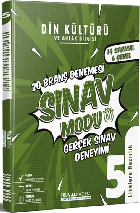 Pruva Akademi 5. Sınıf Din Kültürü ve Ahlak Bilgisi Sınav Modu 20 Branş Denemesi Kolektif