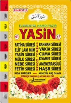 41 Yasin Türkçe Okunuş ve Mealleri Fihristli Orta Boy İnce F018 Elmalılı Muhammed Hamdi Yazır