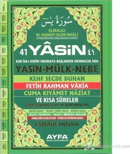41 Yasin Türkçe Okunuşları ve Açıklamaları Cep Boy (Ciltli) Elmalılı Hamdi Yazır
