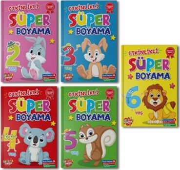 Süper Boyama 10 Set+1 Set (55 Kitap) Kolektif