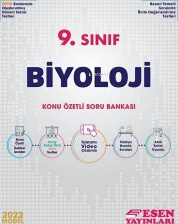 Esen 9.Sınıf Biyoloji Konu Özetli Soru Bankası