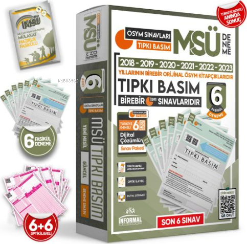 2024 Msü Ösym Çıkmış Soru Tıpkı Basım Türkiye Geneli Dijital Çözümlü 6Lı Kitapçık Deneme Paketi