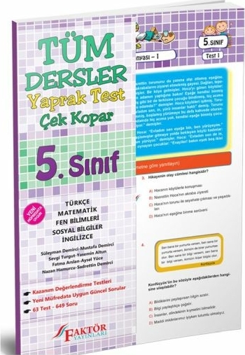 Faktör 5. Sınıf Tüm Dersler Yaprak Test (Yeni) Kolektif