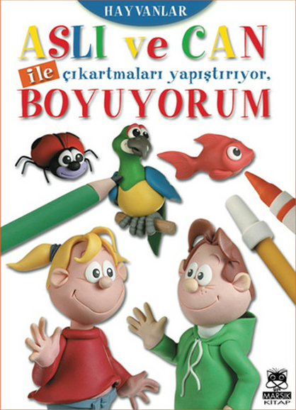 Aslı Ve Can İle Çıkartmaları Yapıştırıyor, Boyuyorum - Hayvanlar Kolektif