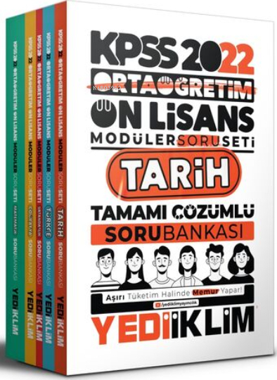 2022 KPSS Ortaöğretim Ön Lisans GY-GK Tamamı Çözümlü Modüler Soru Bankası Seti