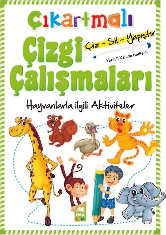 Hayvanlarla İlgili Aktiviteler - Çıkartmalı Çizgi Çalışmaları Kolektif