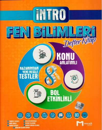 8.Sınıf Mozaik İntro Defter Fen Bilimleri - 2022 Kolektif
