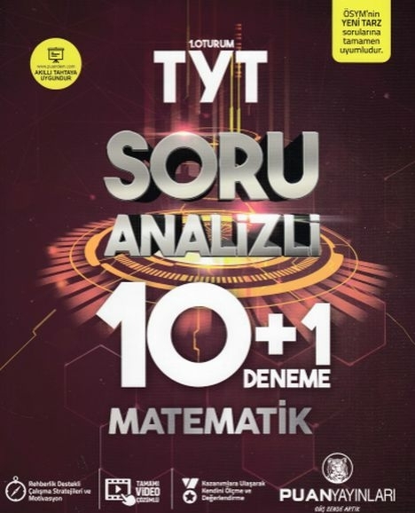 Puan Tyt Matematik Soru Analizli 10 + 1 Deneme (Yeni) Komisyon