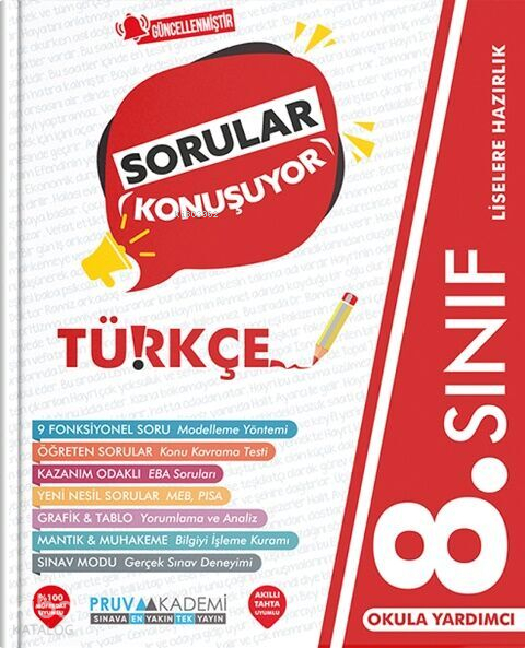 Pruva Akademi 8. Sınıf Türkçe Sorular Konuşuyor Soru Bankası