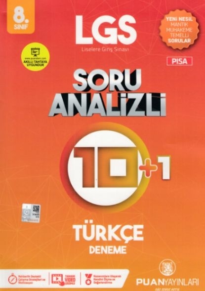 Puan Lgs 8. Sınıf Soru Analizli 10+1 Türkçe Deneme (Yeni) Kolektif