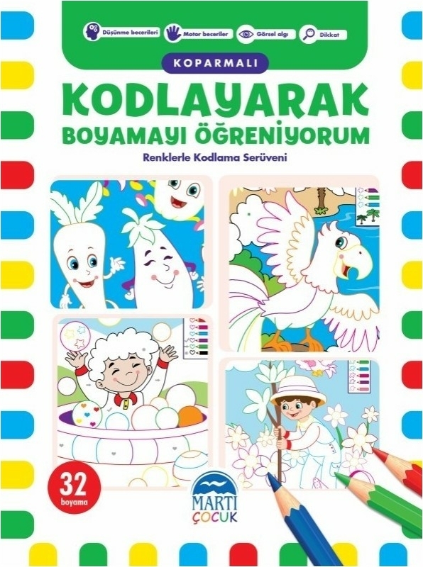 Kodlayarak Boyamayı Öğreniyorum (Koparmalı) - 1; Renklerle Kodlama Serüveni Kerem Altındağ