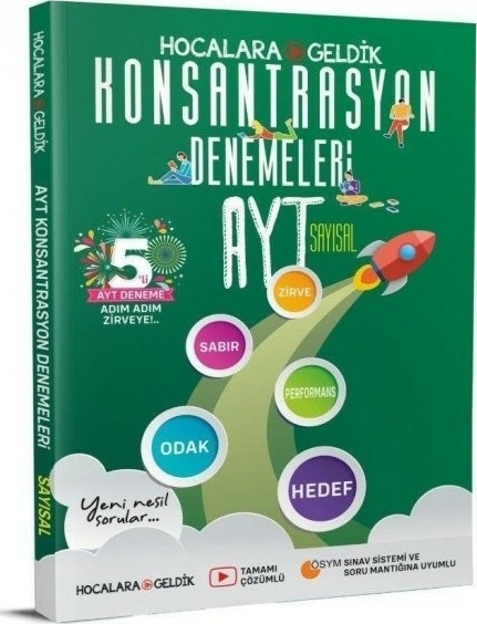 Hocalara Geldik Yayınları AYT Sayısal Konsantrasyon 5 li Denemeleri Hocalara Geldik
