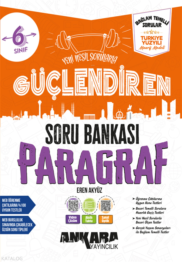 Ankara Yayıncılık 6 Sınıf Paragraf Güçlendiren Soru Bankası (Video Çözümlü)