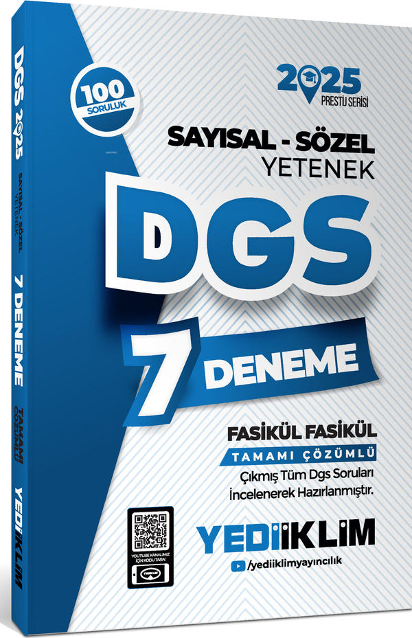 2025 Dgs Sayısal-Sözel Yetenek 7 Fasikül Deneme