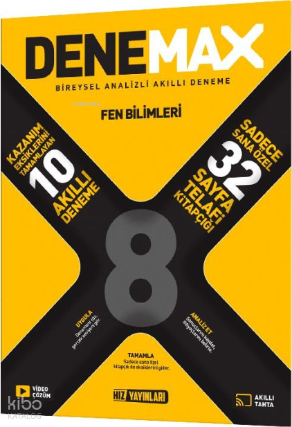 Hız Yayınları Denemax 8. Sınıf Fen Bilimleri 10'Lu Akıllı Deneme