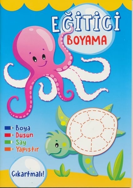 Eğitici Boyama Çıkartmalı (Mavi) Kolektif