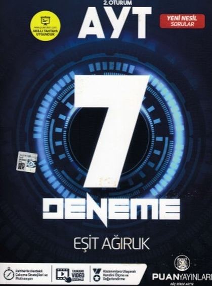 Puan Ayt 2. Oturum Ayt 7 Deneme Eşit Ağırlık (Yeni) Kolektif