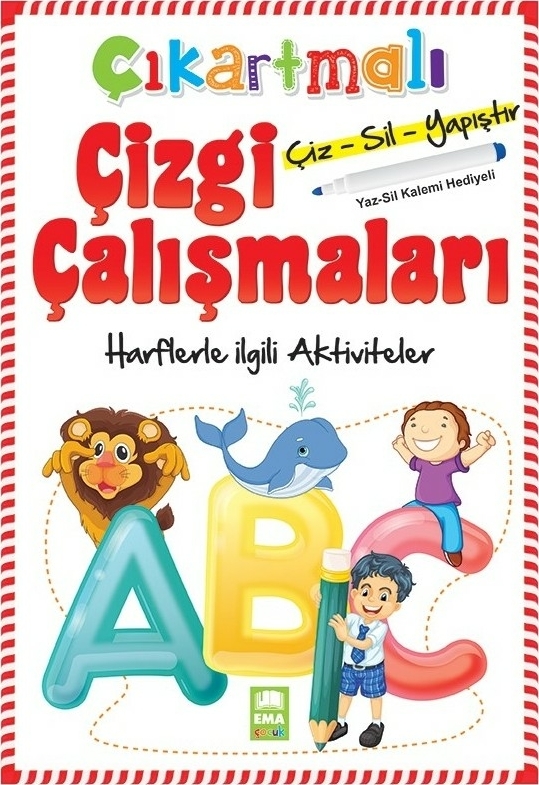 Harflerle İlgili Aktiviteler - Çıkartmalı Çizgi Çalışmaları Kolektif