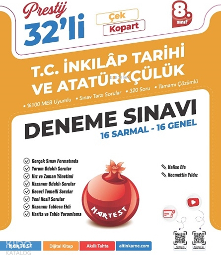 Nartest 8. Sınıf Prestij T.c. İnkılap Tarihi Ve Atatürkçülük 32'Li Deneme Sınavı
