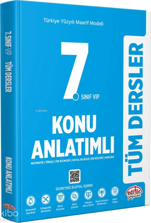 Editör 7. Sınıf Vıp Tüm Dersler Maarif Model Konu Anlatımlı