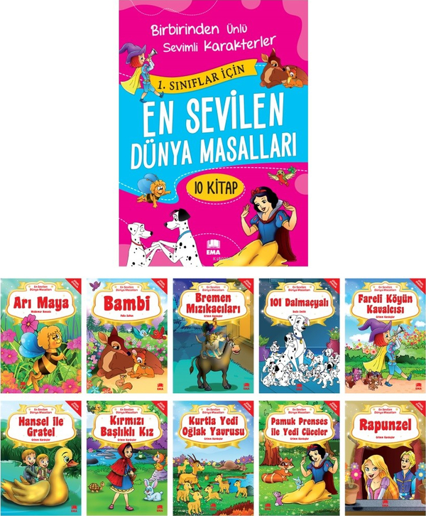 En Sevilen Dünya Masalları (10 Kitap Takım Büyük Boy)