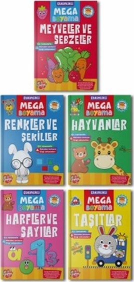 Etkinlikli Mega Boyama Serisi - 5 Kitap Takım