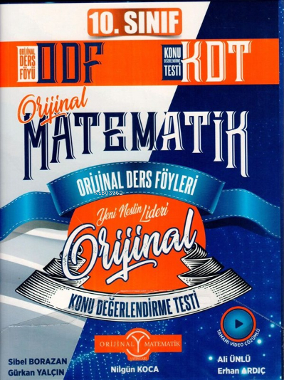 ORİJİNAL 10.SINIF MATEMATİK ODF - KDT SETİ - 2022 Kolektif