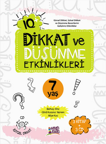 Iq+ Dikkat Ve Düşünme Etkinlikleri (7 Yaş 3 Kitap + 3 Cd) Berkay Dinç
