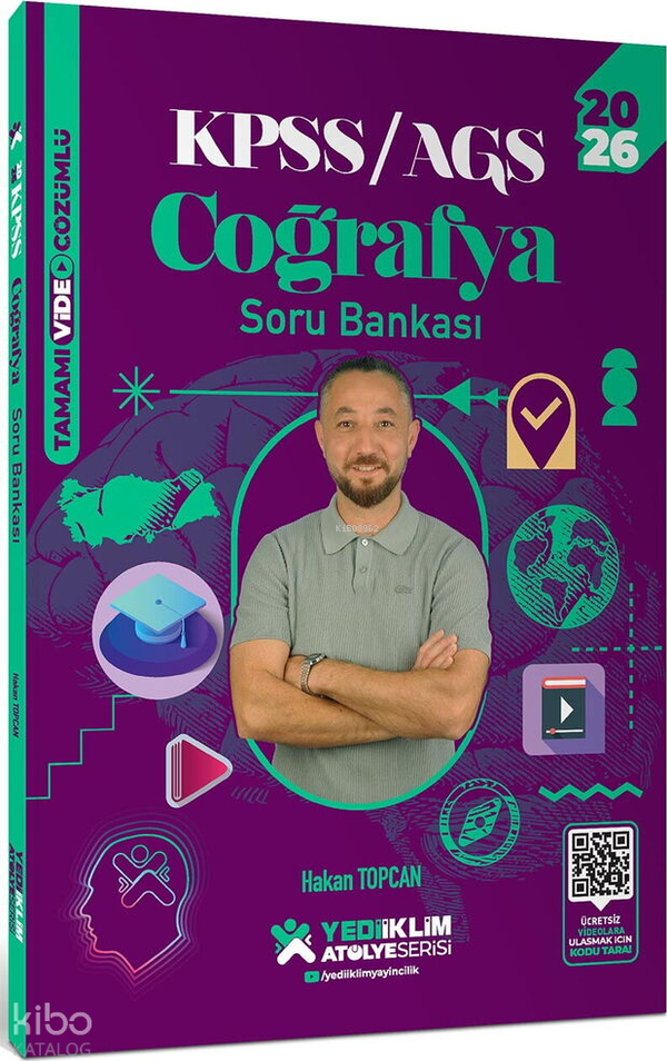 Yediiklim Yayınları 2026 Kpss Ags Atölye Serisi Genel Kültür Coğrafya Tamamı Video Çözümlü Soru Bankası