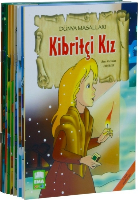 Dünya Masalları Seti (10 Kitap Takım - Küçük Boy); 1. ve 2. Sınıflar İçin Düz Yazılı