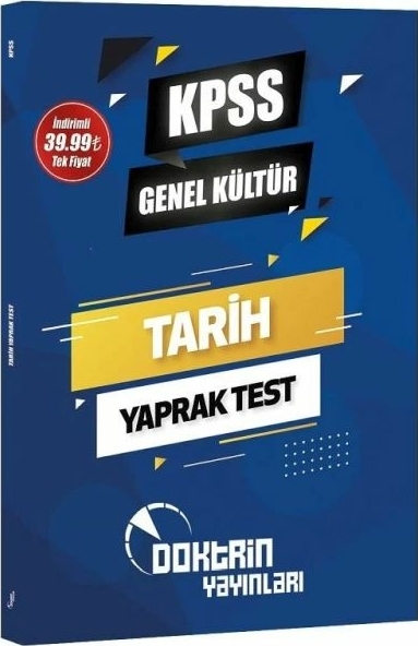 Doktrin Yayınları 2023 Kpss Genel Kültür Tarih Yaprak Test Komisyon