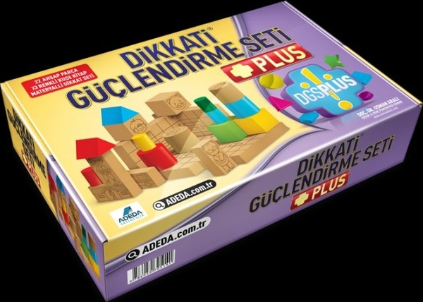 Dikkati Güçlendirme Seti Plus 4 Yaş (3 Kitap+22 Parça Ahşap - Karton Kutu) Osman Abalı