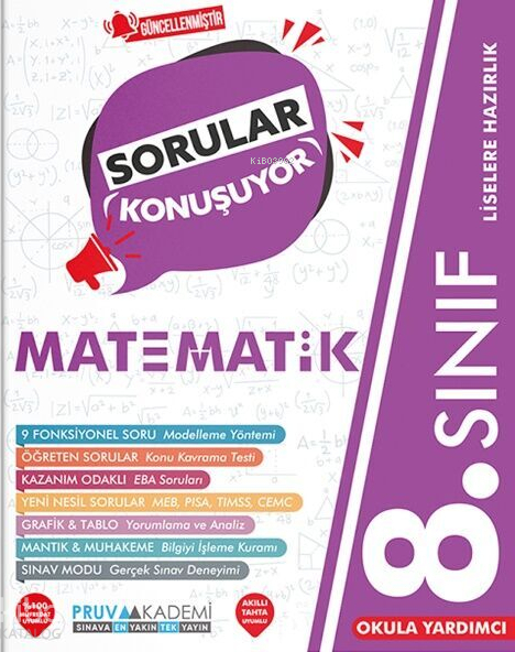Pruva Akademi 8. Sınıf Matematik Sorular Konuşuyor Soru Bankası