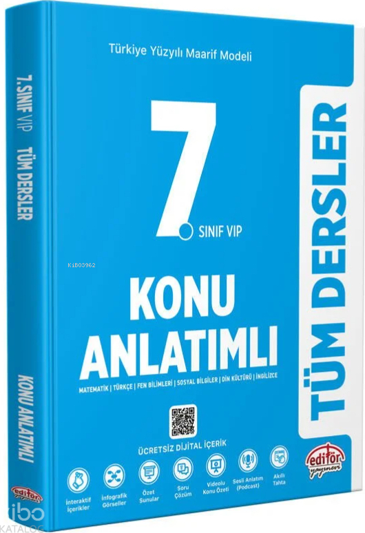 Editör 7. Sınıf Vıp Tüm Dersler Soru Bankası
