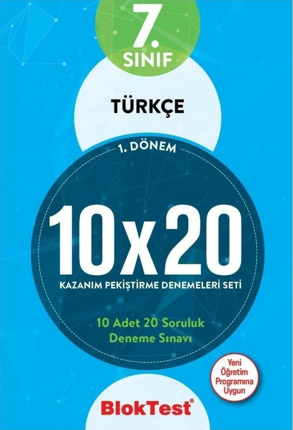 BlokTest Yayınları 7. Sınıf 1. Dönem Türkçe 10x20 Kazanım Pekiştirme Denemeleri Seti BlokTest