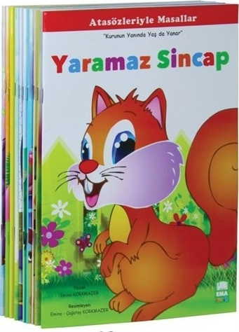 Atasözleriyle Masallar Seti (Düz Yazılı); 10 Kitap Takım