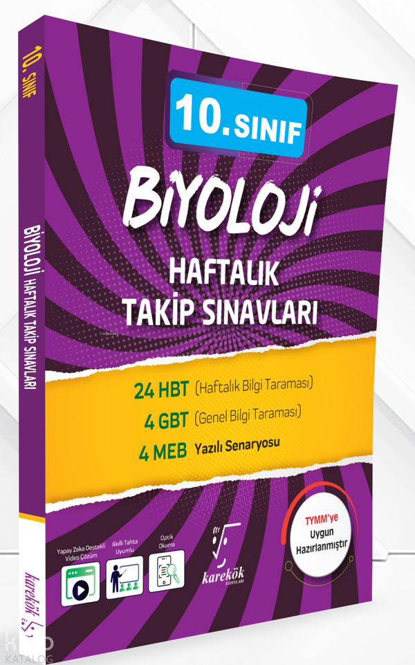 Karekök Yayınları 10. Sınıf Biyoloji Haftalık Takip Sınavları