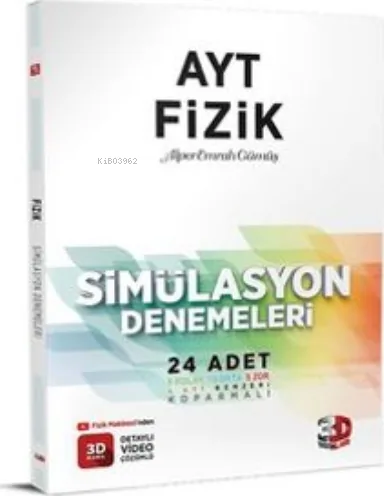 3D Yayınları AYT Fizik Simülasyon Denemeleri Alper Emrah Gümüş